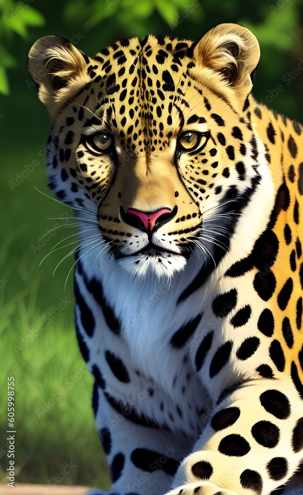 Fototapeta premium portrait of a leopard