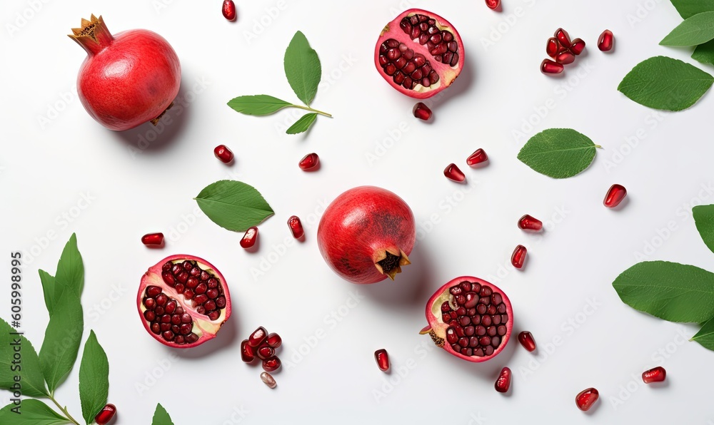 Refreshing pomegranate and mint drink on a summer day Creating using generative AI tools Refreshing pomegranate and mint drink on a summer day Creating using generative AI tools
