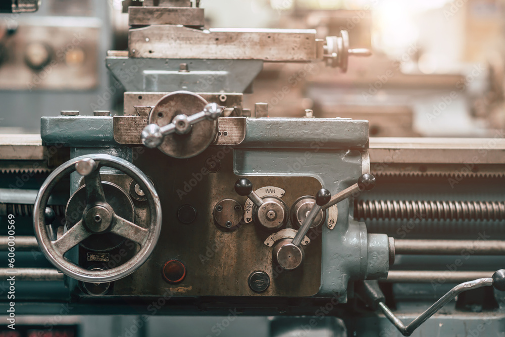 Old Precision CNC Lathe Machine Rotor Milling in Heavy Metal Factory. Old Precision CNC Lathe Machine Rotor Milling in Heavy Metal Factory.
