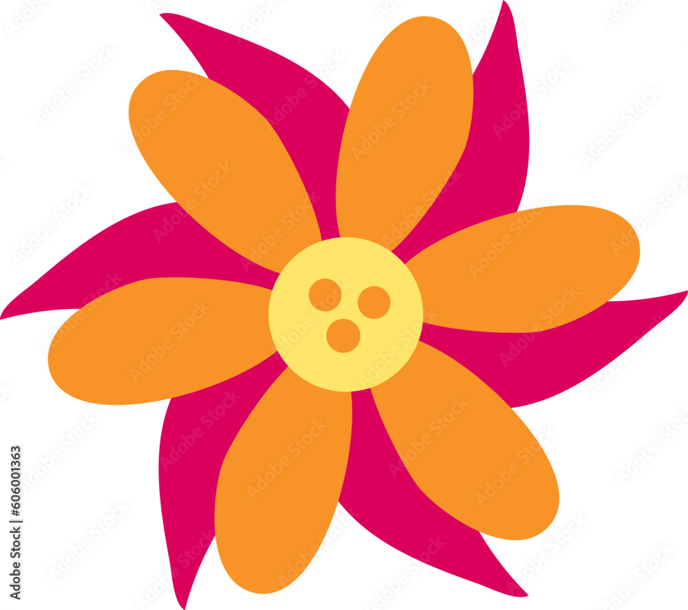 Flower simple vector illustration with summer vibes Flower simple vector illustration with summer vibes