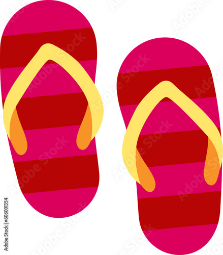 flip flops step vector illustration