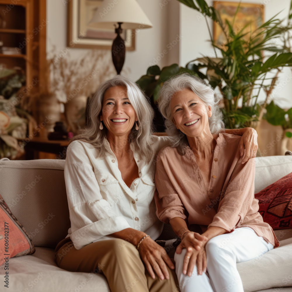 Smiling elderly women, happy portrait of enduring affection.. Smiling elderly women, happy portrait of enduring affection..