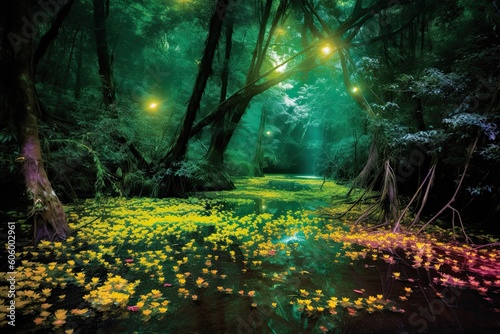 Luminous Paradise: Witness the Bioluminescent Forest's Surreal Beauty
