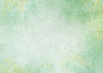 Abstract green pastel watercolor stains background on watercolor paper textured for design templates invitation card