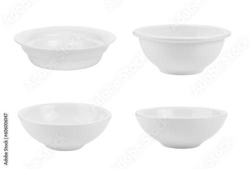white ceramic bowl on transparent png © sommai
