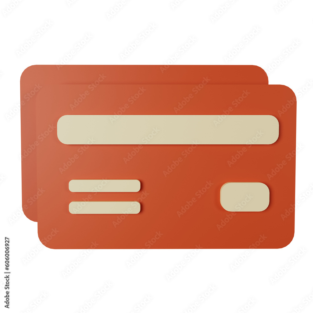 3d icon credit card isolated on transparent background 3d icon credit card isolated on transparent background