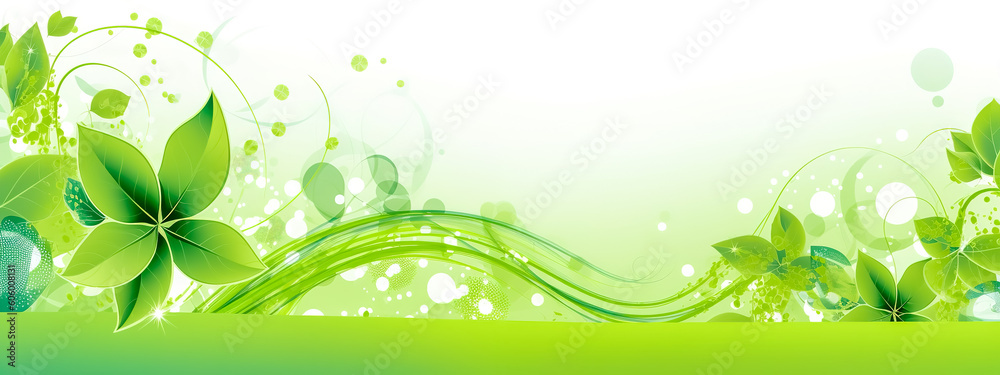 green renewable energy, banner with copy space, made with Generative AI green renewable energy, banner with copy space, made with Generative AI