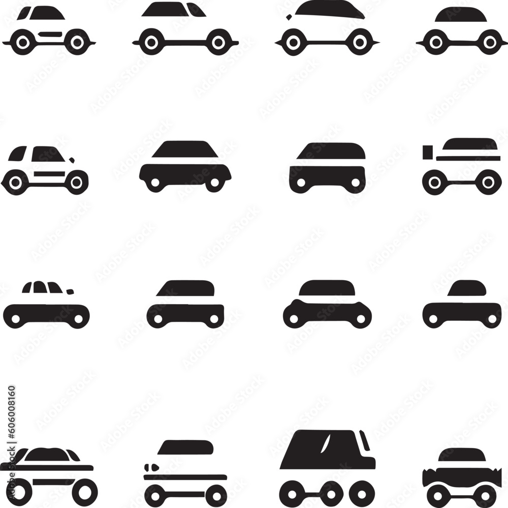 Simple car design featuring a geometric alphabet symbol. Simple car design featuring a geometric alphabet symbol.