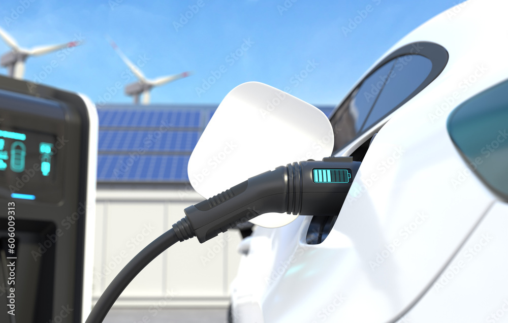 Electric car power charging, Charging technology, Clean energy filling technology. Electric car power charging, Charging technology, Clean energy filling technology.