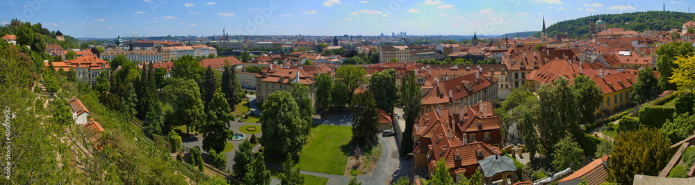 Panoramic view of Prague from Prague Castle,Czech republic,Europe
