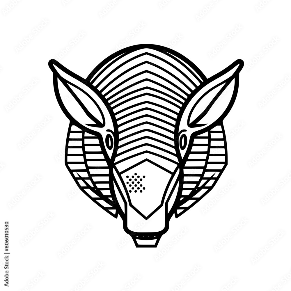 Armadillo head vector illustration isolated on transparent background ...