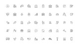 Energy and industry linear icons collection. Energy and industry line icons set. Vector illustrator.