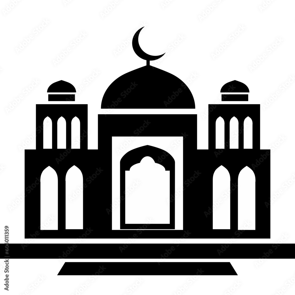 Illustration of a Muslim Mosque Illustration of a Muslim Mosque