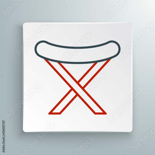 Line Fishing harpoon icon isolated on white background. Fishery manufacturers for catching fish under water. Diving underwater equipment. Colorful outline concept. Vector
