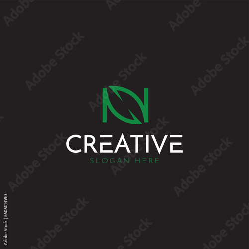 Letter N logo or N initials modern monogram clever symbol concept. Creative Line sign design. Graphic Alphabet Symbol solutions for Corporate  brand identity designs  etc