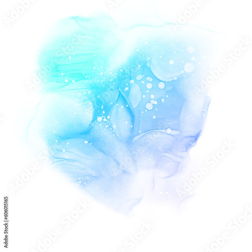 Abstract blue gradient painted watercolor background texture