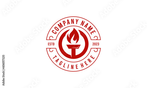 Wallpaper Mural initial t Torch Logo vector symbol illustration design
 Torontodigital.ca