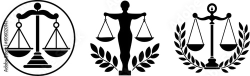 Law and Justice Vector Illustration Logo