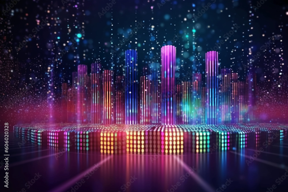 Big data stream futuristic infographic. AI generative Big data stream futuristic infographic. AI generative