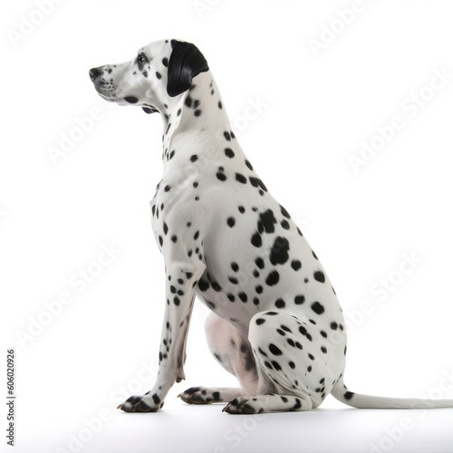 Dalmatian dog isolated on white background. Generative AI © Razvan