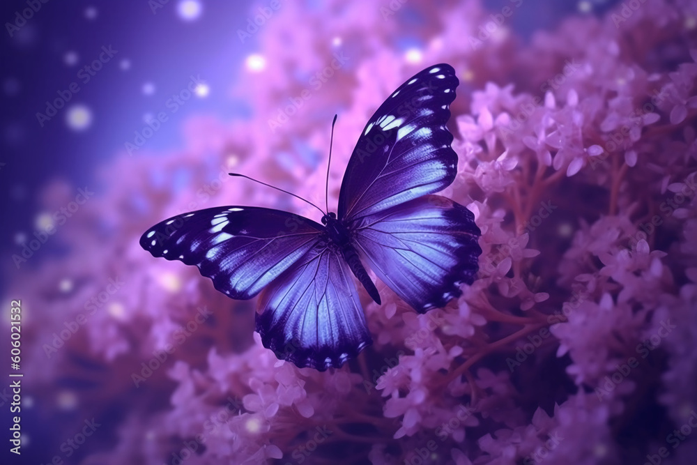 Butterfly flower wallpaper. AI generative Butterfly flower wallpaper. AI generative