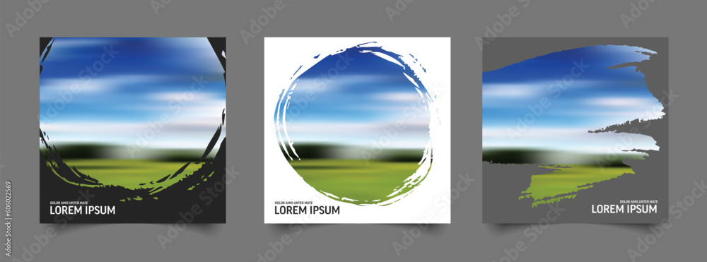 Abstract brush photo  mask for social media posts and statuses