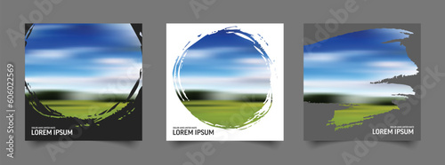 Abstract brush photo  mask for social media posts and statuses