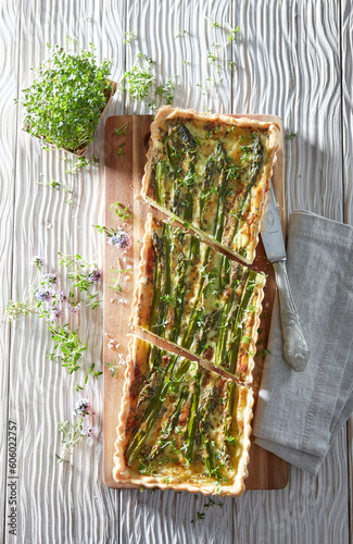 Spargel Kartoffel Quiche - Tarte