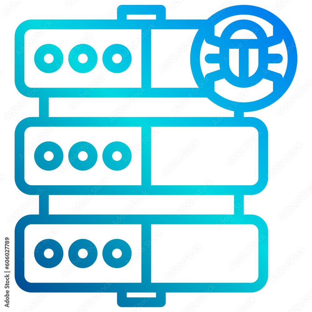 Server gradient line icon