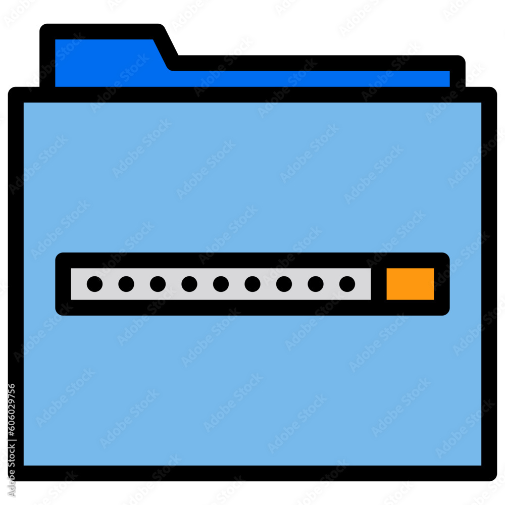 Folder filled outline icon Folder filled outline icon