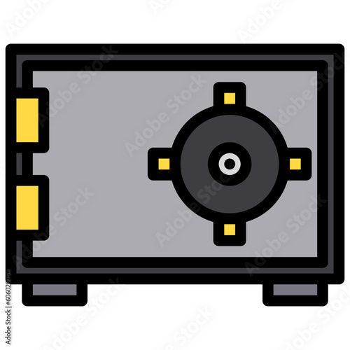 Safebox filled outline icon