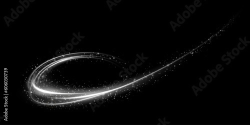 Set of abstract light lines of movement and speed. White. Bright galaxy. Glowing podium. Space tunnel. Light everyday glowing effect. semicircular wave, light vortex wake. bright spiral photo