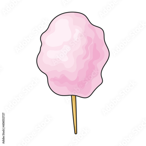Candy floss vector icon.Color vector icon isolated on white background candy floss.