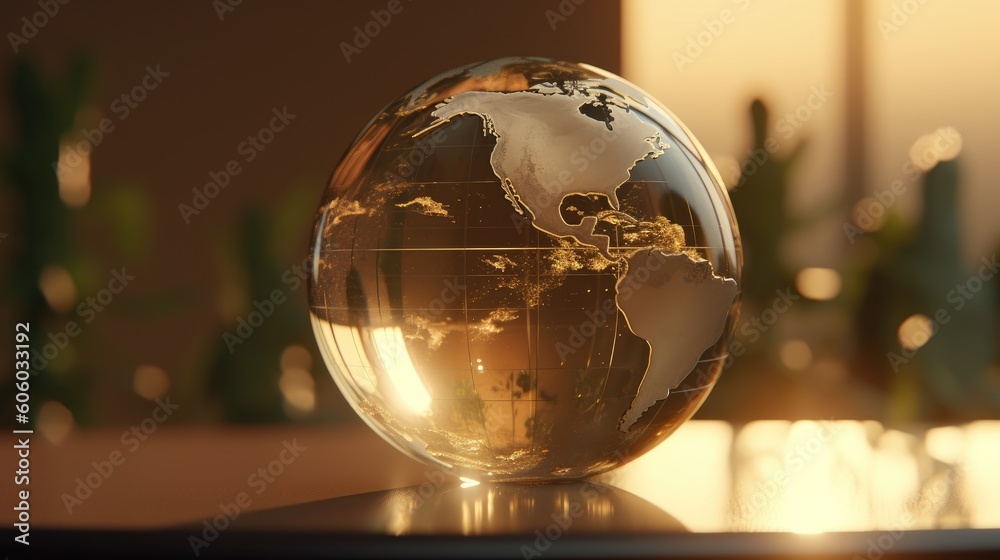 Glass earth ball Glass earth ball