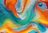 Flat abstract waves on contrasted paper background.