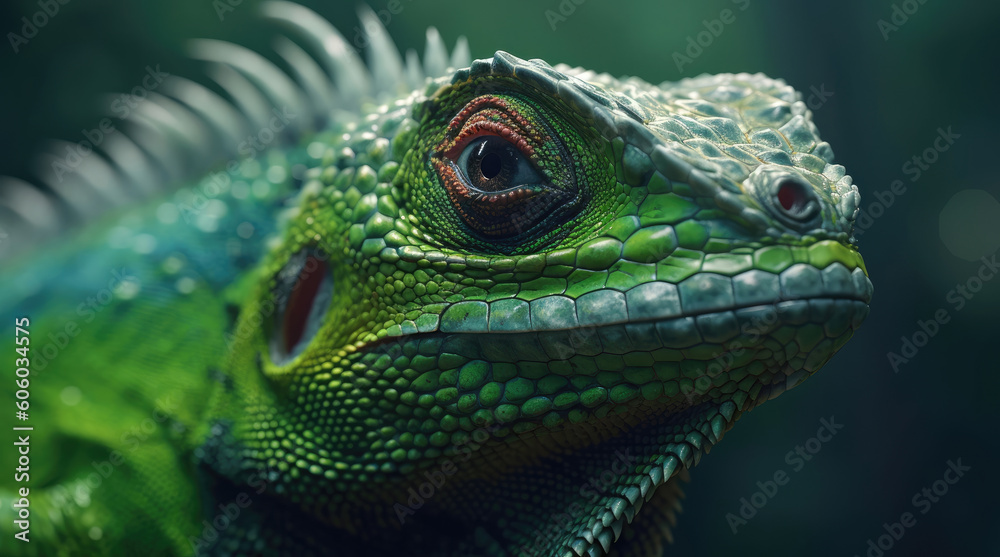 Close-up portrait shoot of a lizard Close-up portrait shoot of a lizard