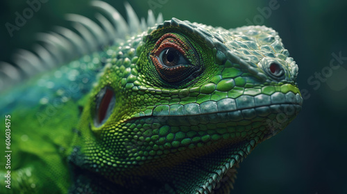 Close-up portrait shoot of a lizard © Tatiana