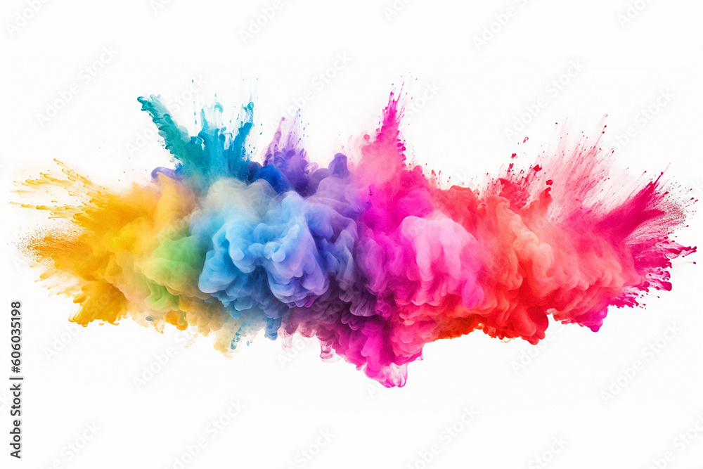 Colorful powder splash