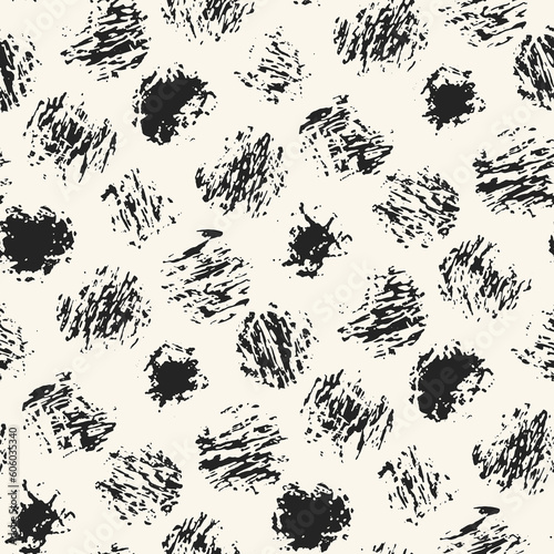 Ink Blotches Brushed Textured Pattern 