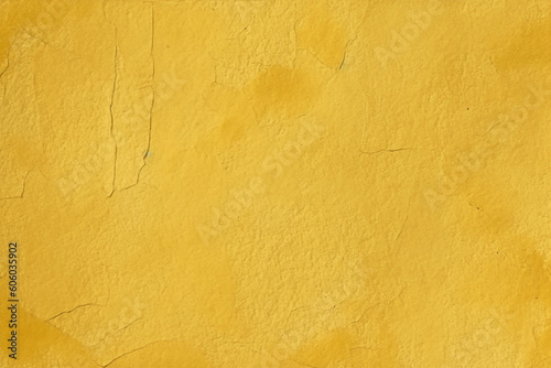 Seamless rough paper texture, mustard yellow color. AI generative
