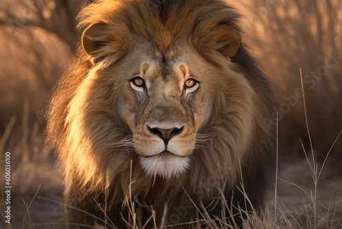 The Golden King: Captivating Lion Study © Matthew