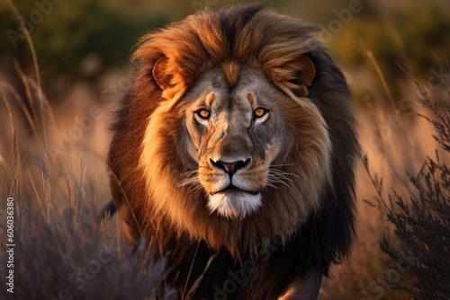 Golden Glory  Beautiful Lion in the Wild