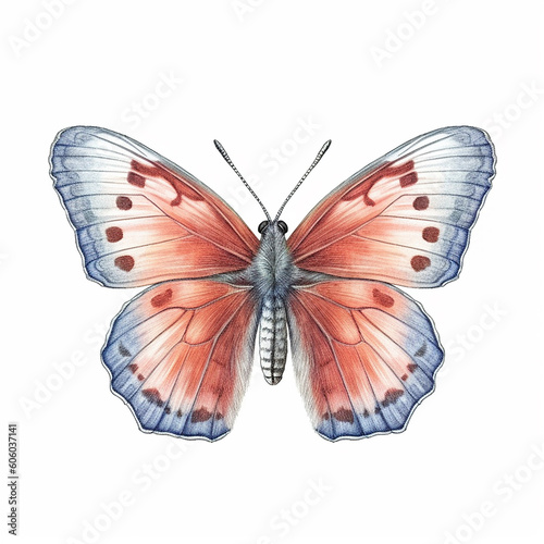 butterfly soft illustration hand drawing
