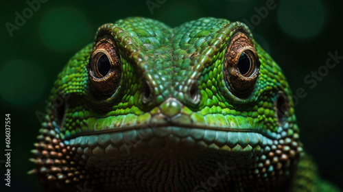 Close-up portrait shoot of a lizard