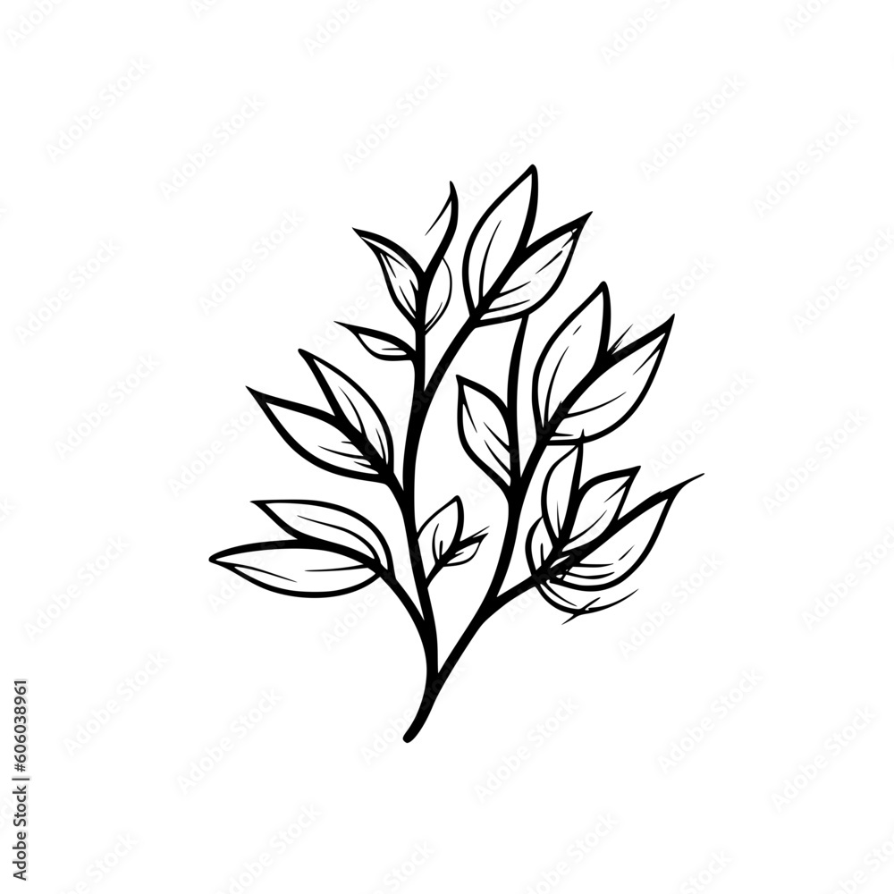 Twig vector illustration isolated on transparent background Twig vector illustration isolated on transparent background