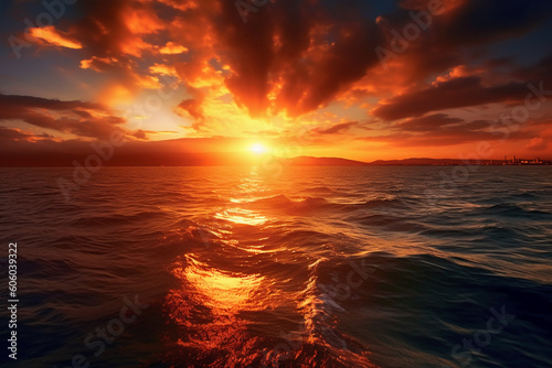 the most beautiful sunset. AI generative © SANGHYUN