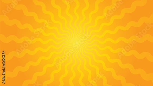 Yellow zig-zag zoom out effect lines attractive background