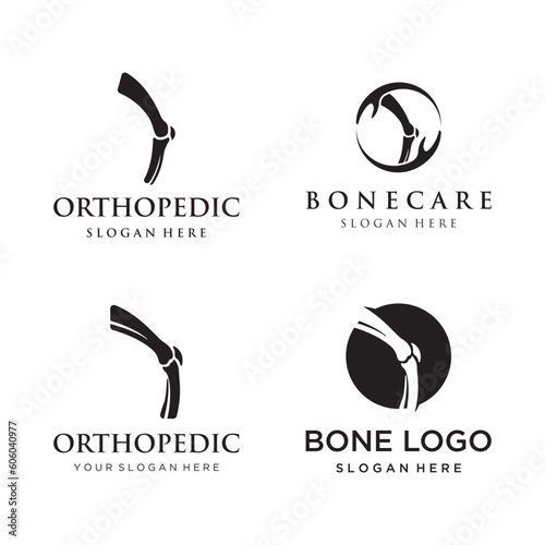 Bone or orthopedic logo template design for bone care and bone health.