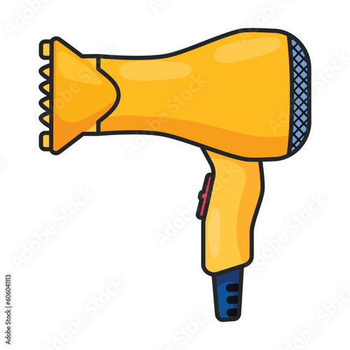 Hair dryer vector icon.Color vector icon isolated on white background hair dryer .