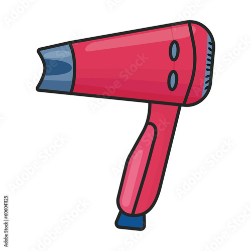 Hair dryer vector icon.Color vector icon isolated on white background hair dryer .